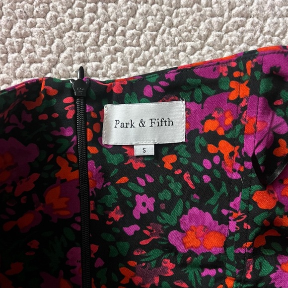 Park & Fifth Marian Dress Armina Floral Print Colorful Midi Length Size Small - Picture 6 of 7